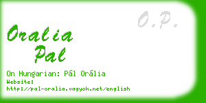oralia pal business card